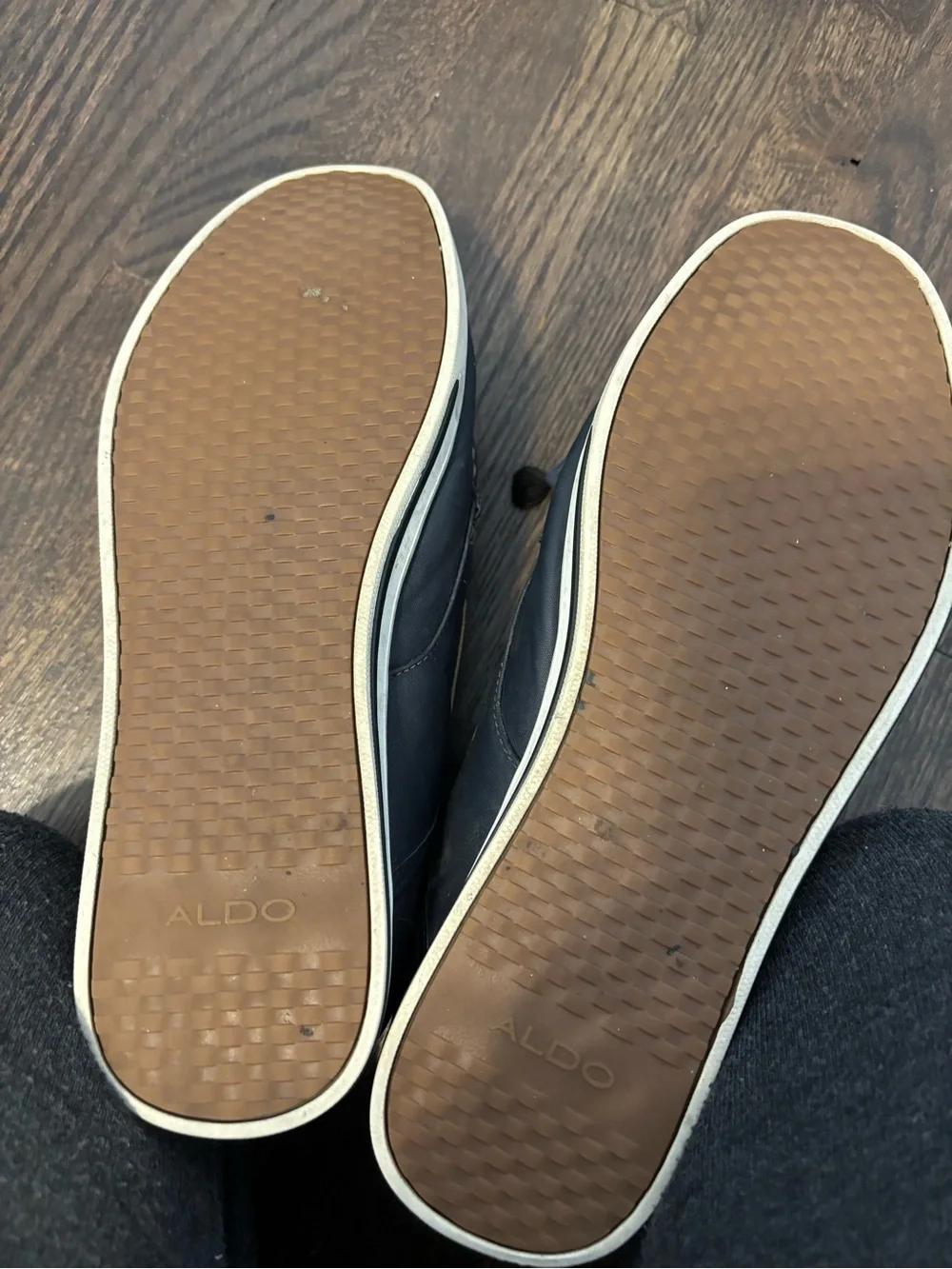 Aldo Navy and Tan Boat Shoes